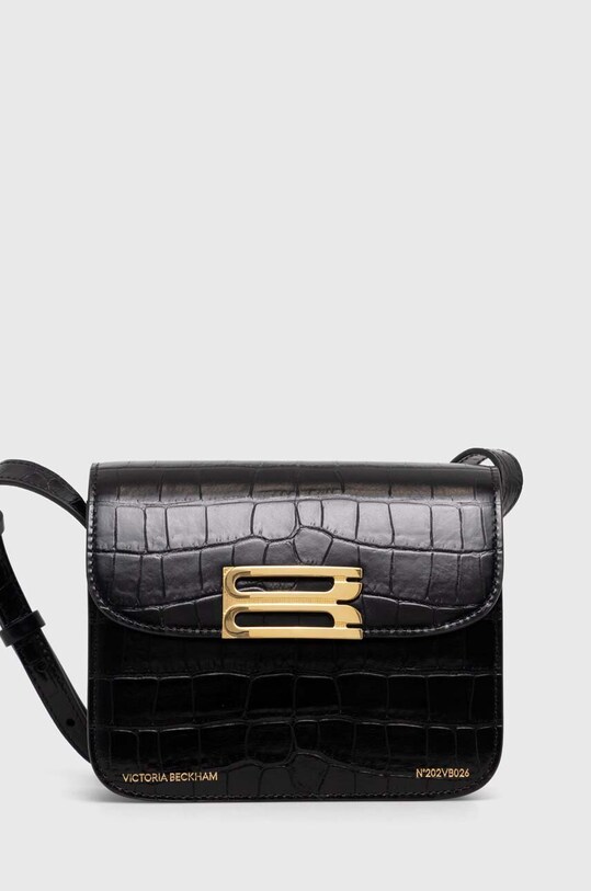 Victoria Beckham torebka skórzana B124AAC005333A czarny SS24