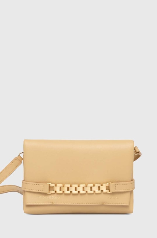 Шкіряна сумочка Victoria Beckham лицьова шкіра бежевий B423AAC005135B