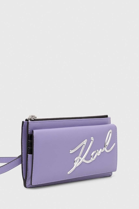 Karl Lagerfeld torebka skórzana 240W3203 fioletowy SS24