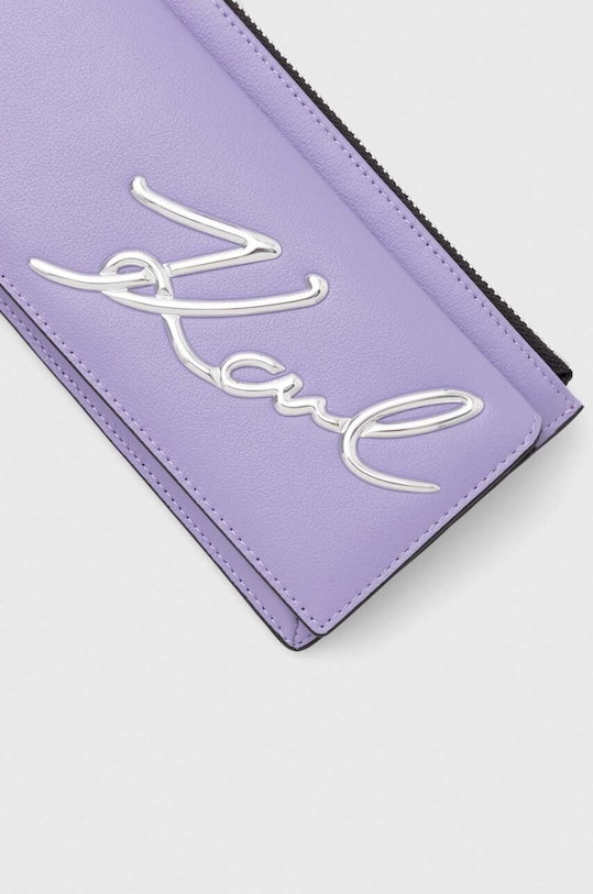 Karl Lagerfeld torebka skórzana fioletowy 240W3203