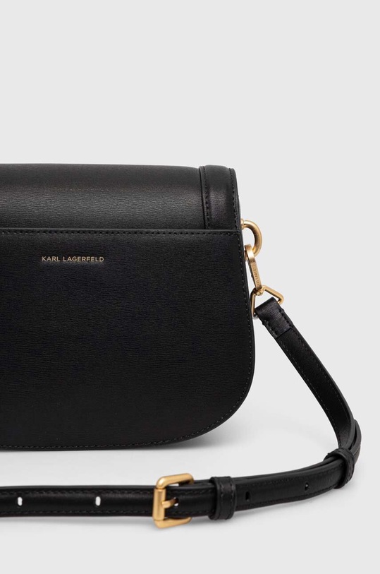 Doplnky Kožená kabelka Karl Lagerfeld 240W3050 čierna