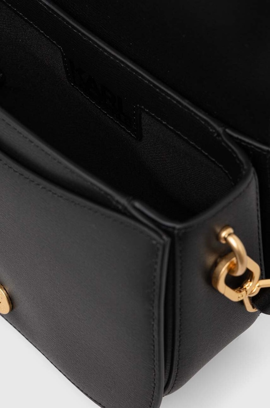 Kožená kabelka Karl Lagerfeld 240W3050 čierna
