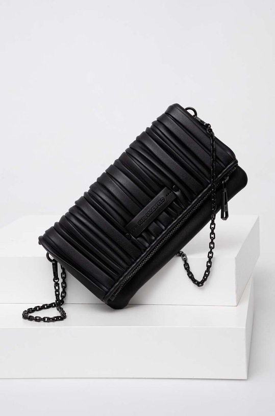 Kabelka Karl Lagerfeld hladký černá 240W3208