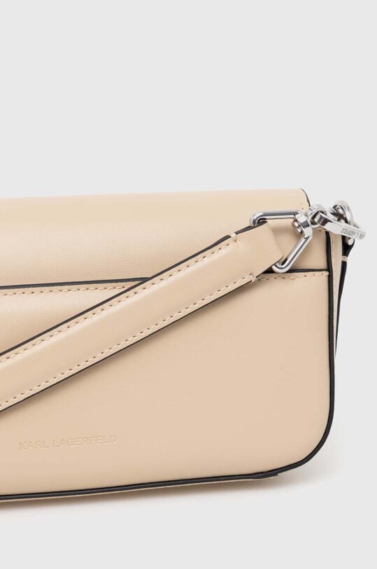 Аксесуари Шкіряна сумочка Karl Lagerfeld 240W3195 бежевий