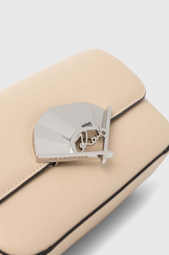 Karl Lagerfeld torebka skórzana beżowy 240W3195