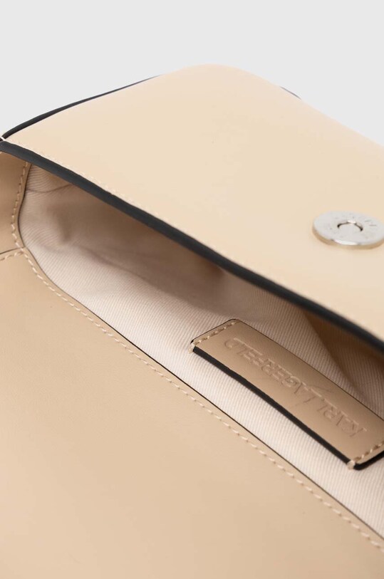 Karl Lagerfeld torebka skórzana 240W3195 beżowy