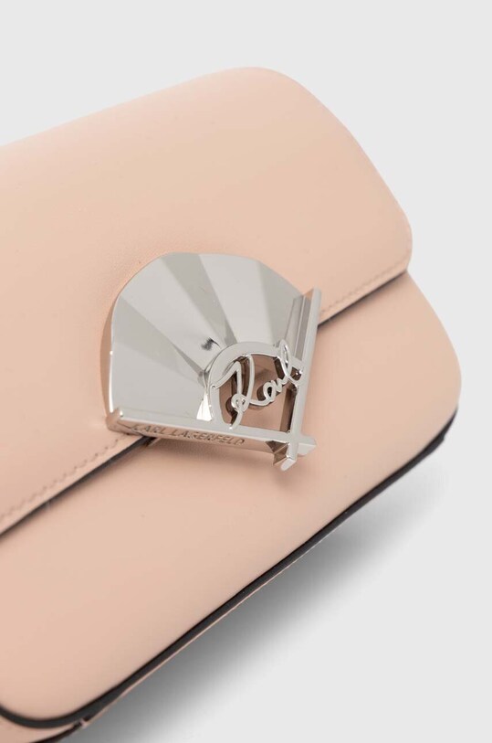 Шкіряна сумочка Karl Lagerfeld рожевий 240W3195