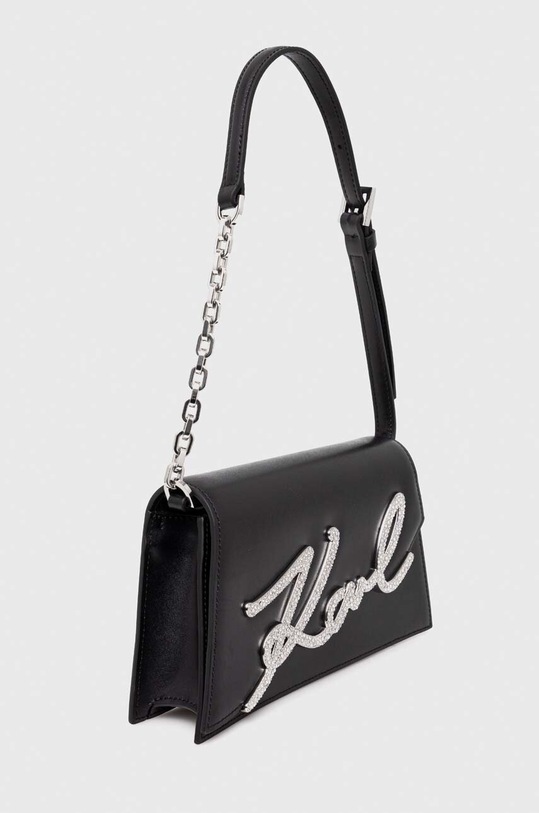 Δερμάτινη τσάντα Karl Lagerfeld 240W3006 μαύρο SS24