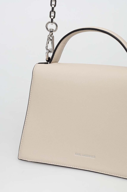 Kožená kabelka Karl Lagerfeld béžová 240W3003