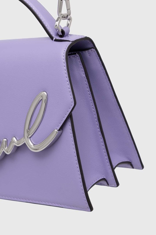 Karl Lagerfeld torebka skórzana fioletowy 240W3003