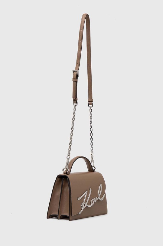 Karl Lagerfeld torebka skórzana 240W3003 brązowy AW24