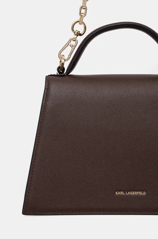 Doplnky Kožená kabelka Karl Lagerfeld 240W3003 hnedá