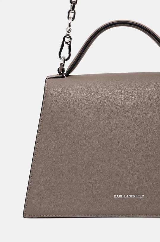 Doplnky Kožená kabelka Karl Lagerfeld 240W3003 sivá