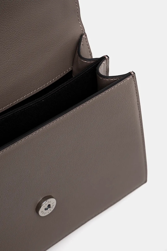 Kožená kabelka Karl Lagerfeld sivá 240W3003