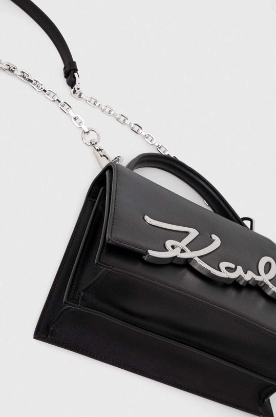 Karl Lagerfeld torebka skórzana czarny 240W3003