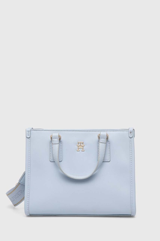 Τσάντα Tommy Hilfiger απομίμηση λείου δέρματος μπλε AW0AW15977
