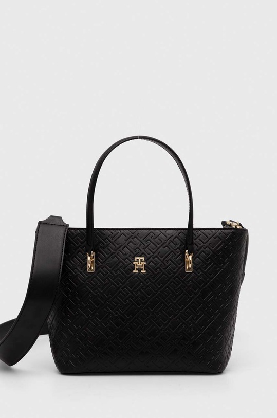 Τσάντα Tommy Hilfiger συνθετικό μαύρο AW0AW16002
