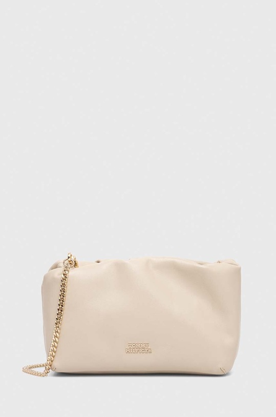 Tommy Hilfiger torebka skórzana skóra licowa beżowy AW0AW16418