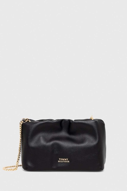 Tommy Hilfiger torebka skórzana skóra licowa czarny AW0AW16418