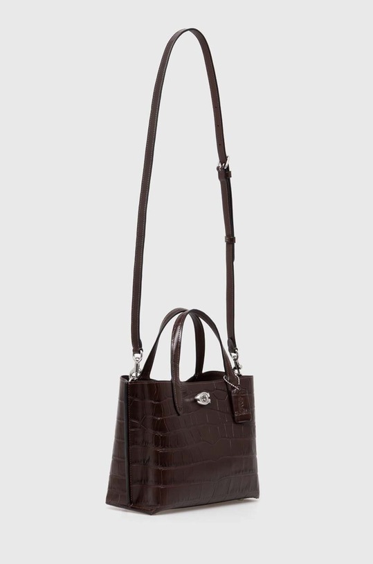 Coach torebka skórzana Willow C8632 brązowy AW24