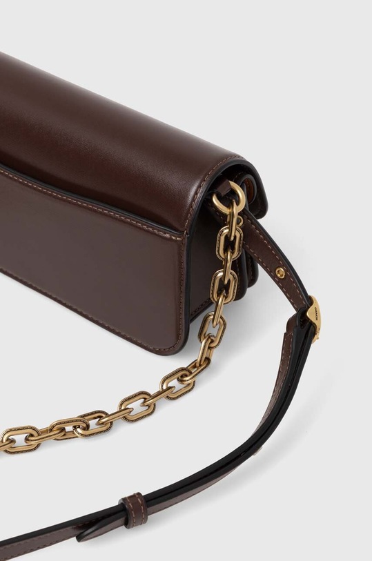 Akcesoria Coach torebka skórzana LUX IDOL CP120 brązowy