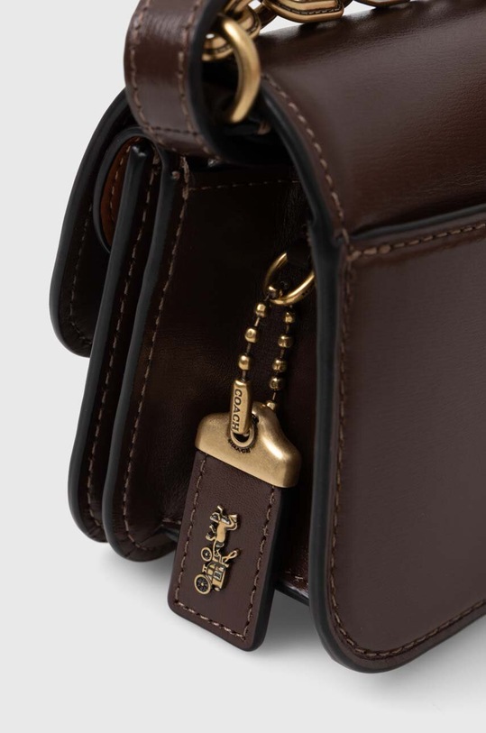 Coach torebka skórzana LUX IDOL brązowy CP120