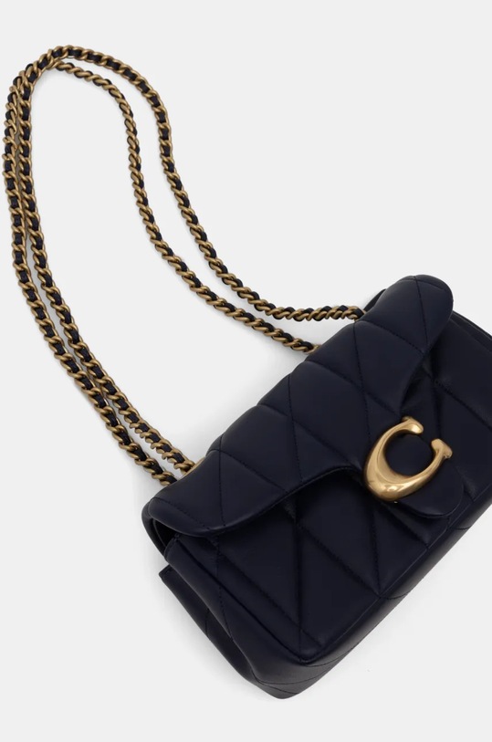 Coach leather handbag Tabby navy CP149