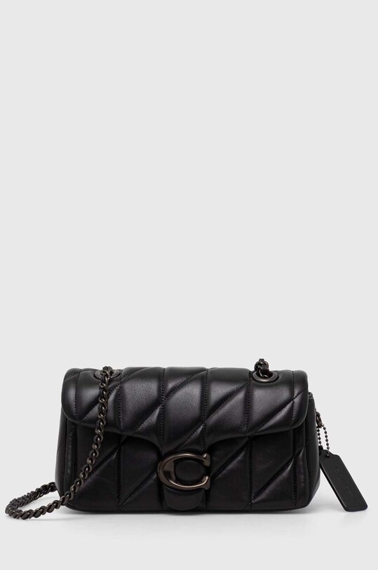 Шкіряна сумочка Coach Tabby лицьова шкіра чорний CP149