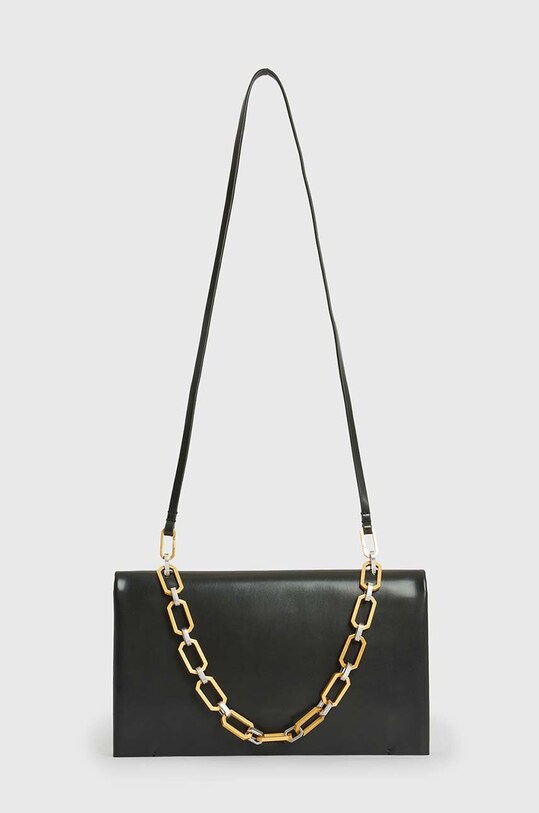 AllSaints poseta de piele Akira uni negru WB620Z