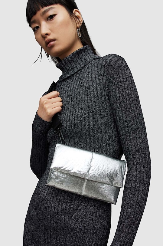 AllSaints torebka Ezra nie mieści A4 srebrny WB645Z