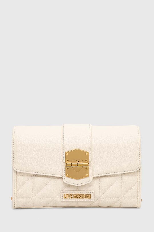 Love Moschino torebka nie mieści A4 beżowy JC4053PP1I
