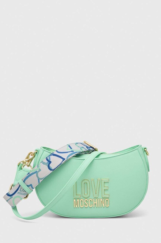 Love Moschino torebka nie mieści A4 turkusowy JC4212PP1I