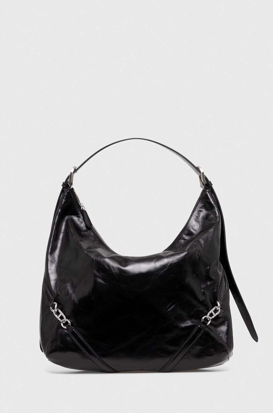 Twinset borsa a mano in pelle pelle fiore nero 241TD8320