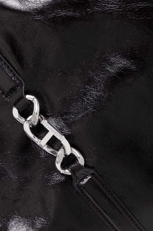 Twinset borsa a mano in pelle nero 241TD8320
