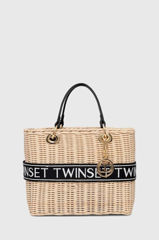 Twinset torebka aplikacja beżowy 241TD8070
