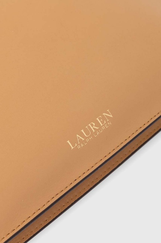 Шкіряна сумочка Lauren Ralph Lauren бежевий 431920066