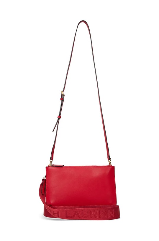 Kožená kabelka Lauren Ralph Lauren přírodní kůže červená 431920066