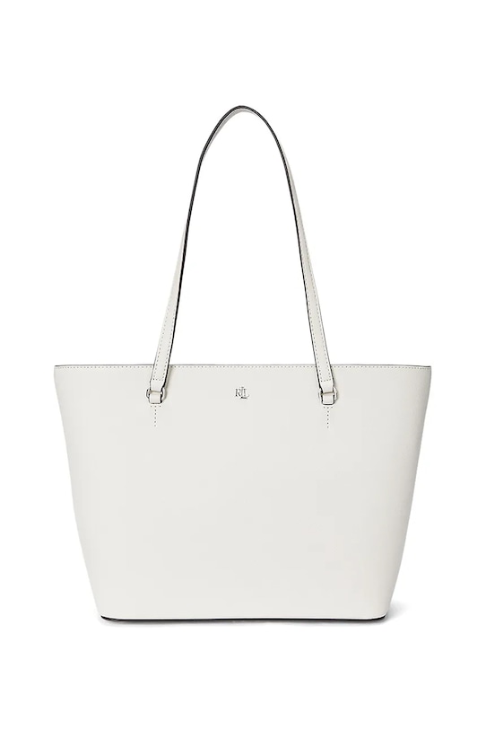 Lauren Ralph Lauren torebka skórzana skóra licowa biały 431924351