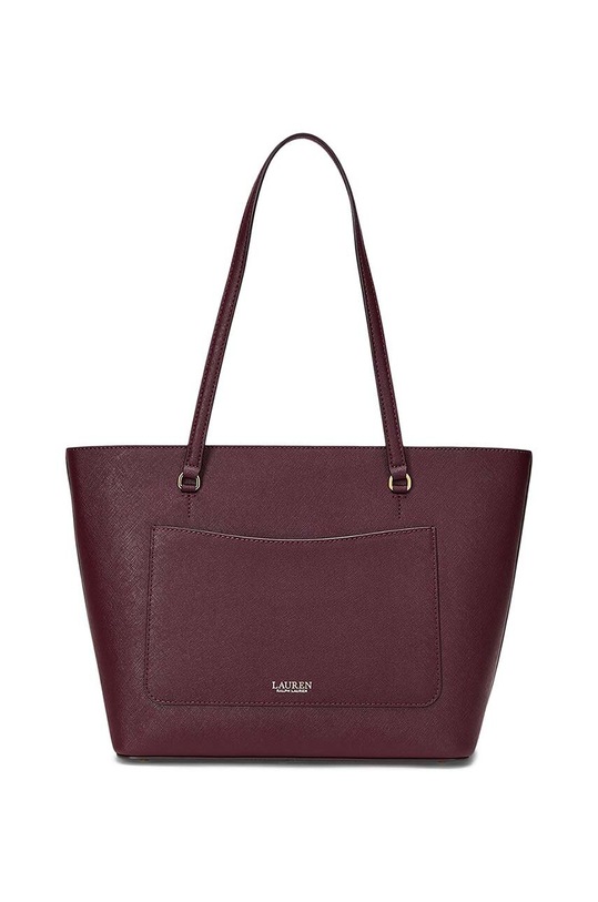 Lauren Ralph Lauren torebka skórzana 431924351 bordowy SS25