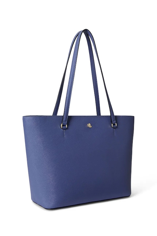 Akcesoria Lauren Ralph Lauren torebka shopper damska skórzana 431924351 niebieski