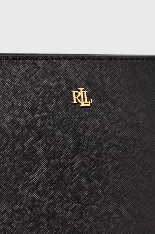 Kožená kabelka Lauren Ralph Lauren černá 431924351