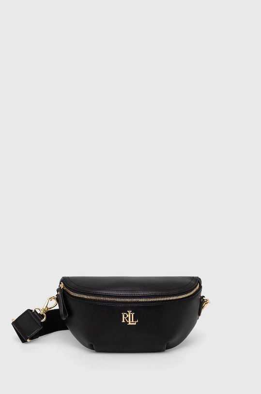 Lauren Ralph poșetă de piele uni negru 431934832