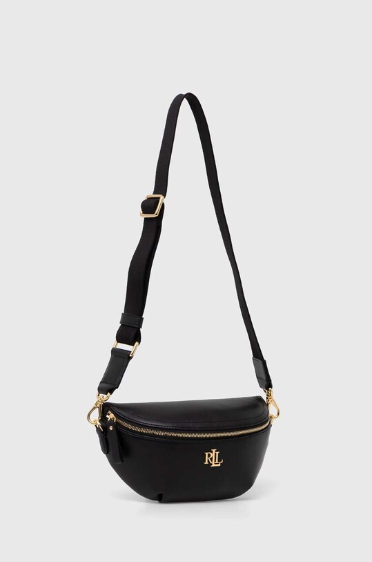 Kožená kabelka Lauren Ralph Lauren 431934832 čierna AW24