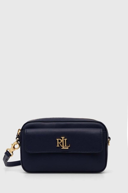 Kožená kabelka Lauren Ralph Lauren přírodní kůže námořnická modř 432934353