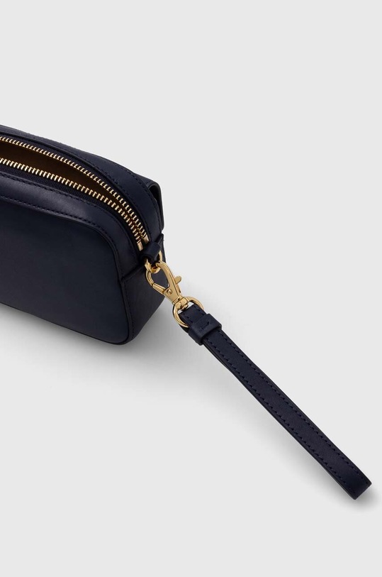 Kožená kabelka Lauren Ralph Lauren námořnická modř 432934353