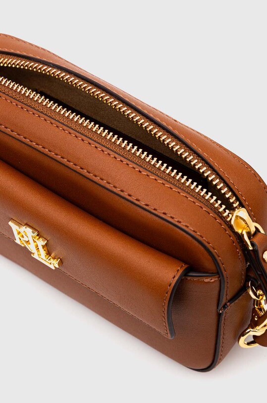 Kožna torba Lauren Ralph Lauren 432934353 smeđa