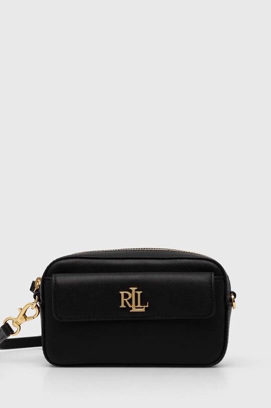 Шкіряна сумочка Lauren Ralph Lauren чорний 432934353