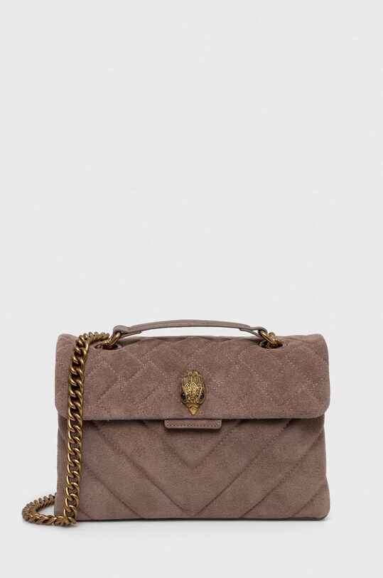 Kurt Geiger London torebka zamszowa skóra licowa brązowy 539947209