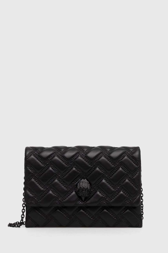Kožená kabelka Kurt Geiger London usňová koža čierna 1257100109