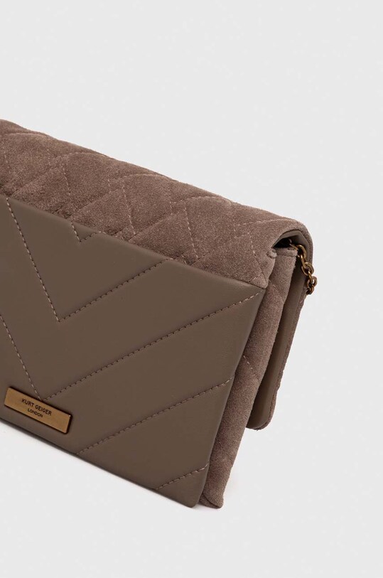 Akcesoria Kurt Geiger London torebka zamszowa 1257547209 brązowy